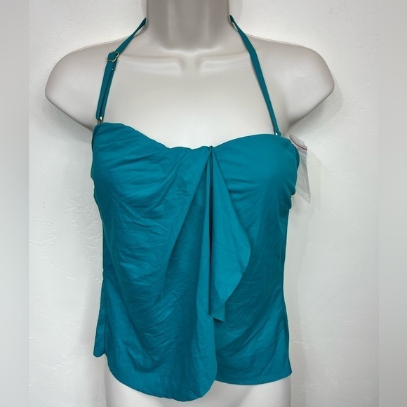 NWT Vince Camuto Bandeau Full Torso With Adjustable Removable Strap Swim Top - Picture 3 of 10